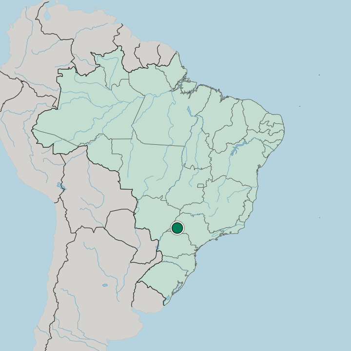 Map showing Presidente Prudente — In Brazil