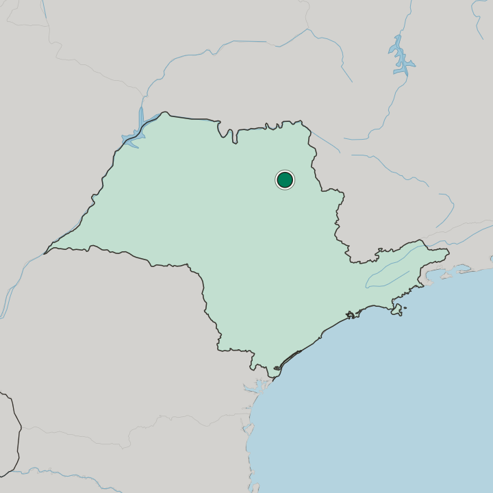 Map showing Ribeirão Preto — In São Paulo
