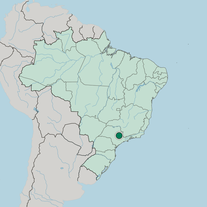 Map showing Rio Claro — In Brazil