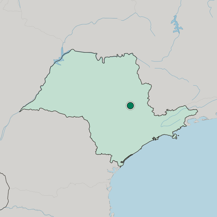 Map showing Rio Claro — In São Paulo