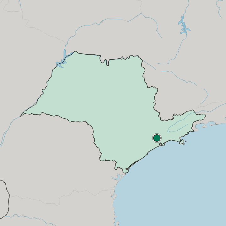 Map showing Santo André — In São Paulo