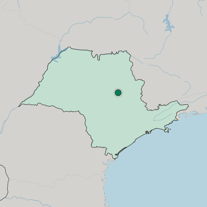 Map showing São Carlos — In São Paulo