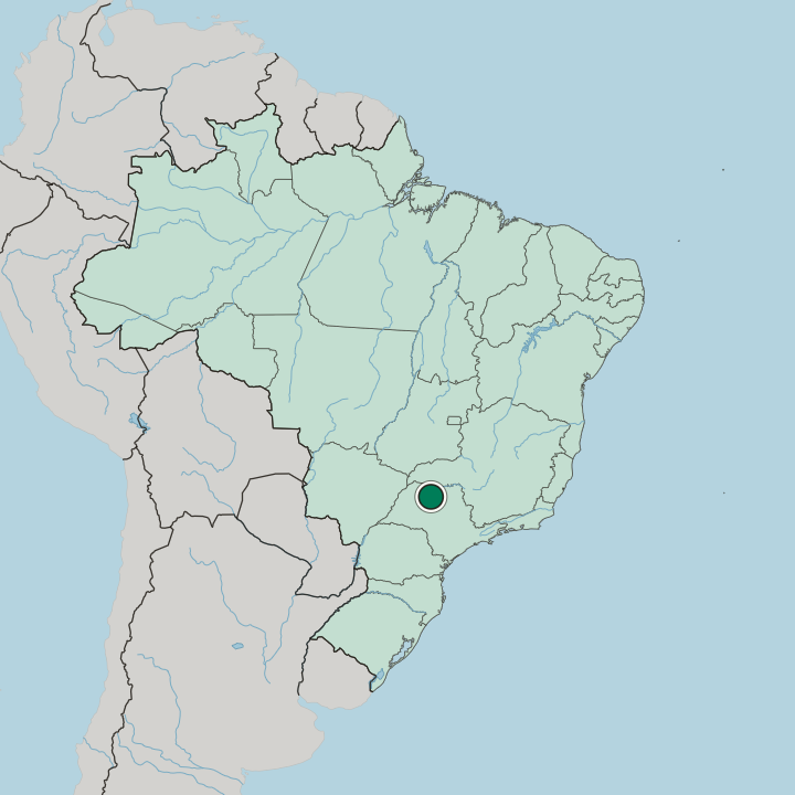 Map showing São José do Rio Preto — In Brazil