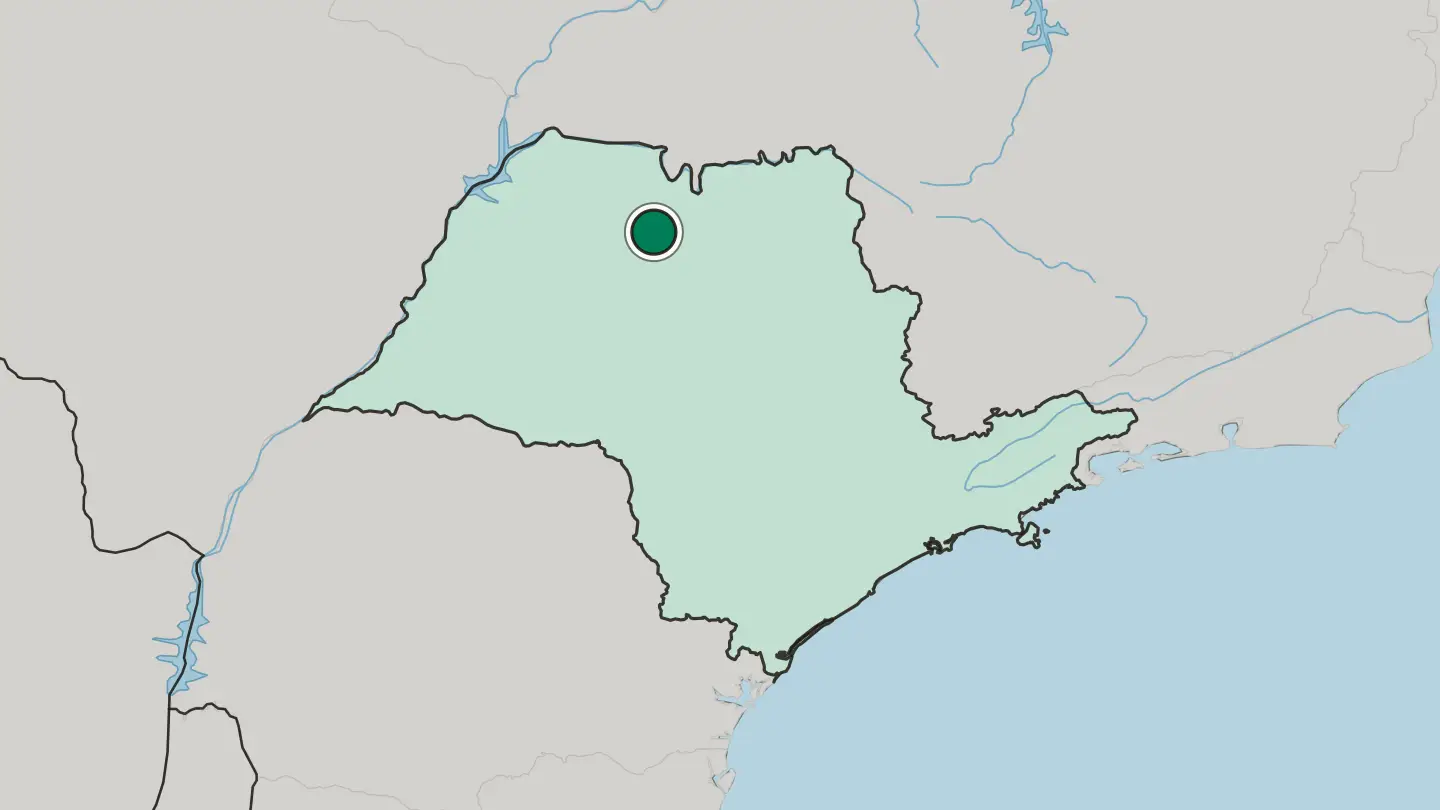 Map of São José do Rio Preto in Brazil