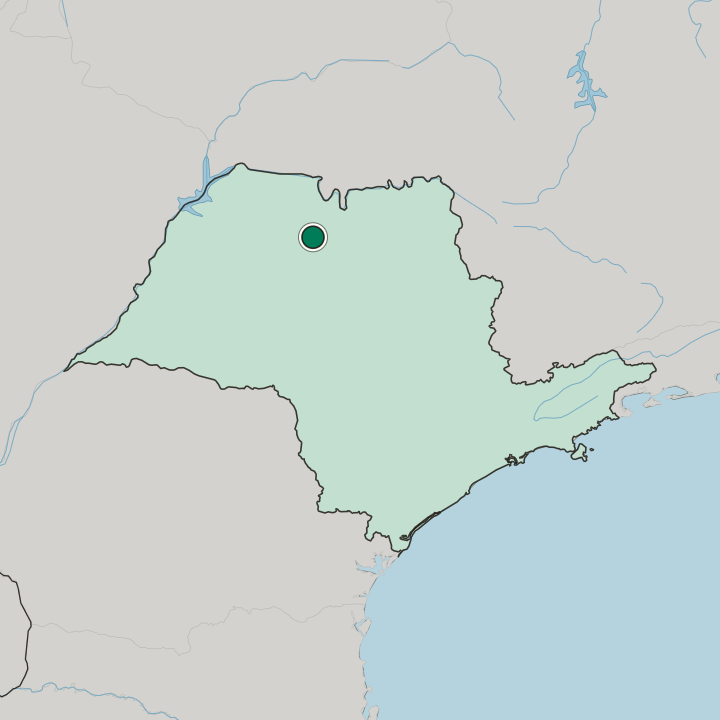 Map showing São José do Rio Preto — In São Paulo