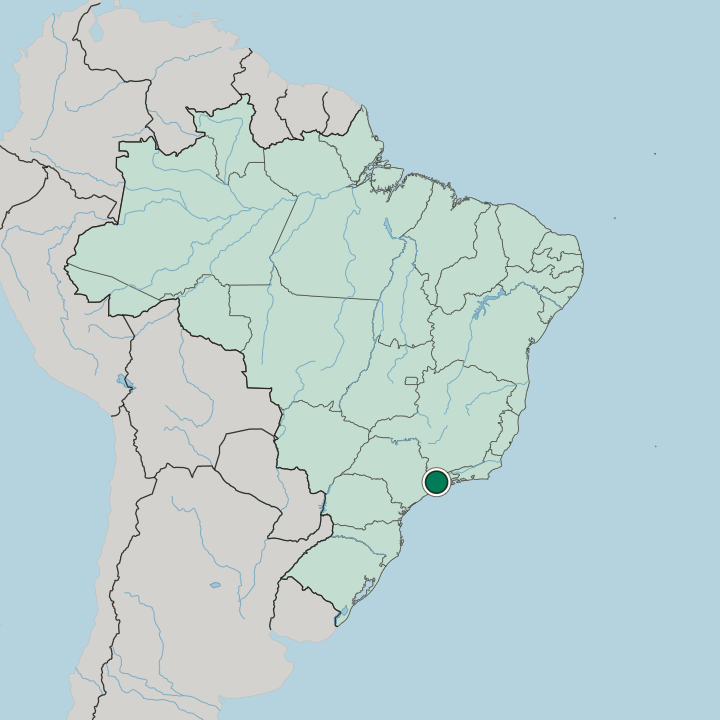 Map showing São José dos Campos — In Brazil