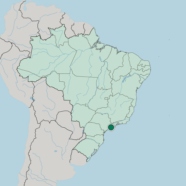 Map showing São Vicente — In Brazil