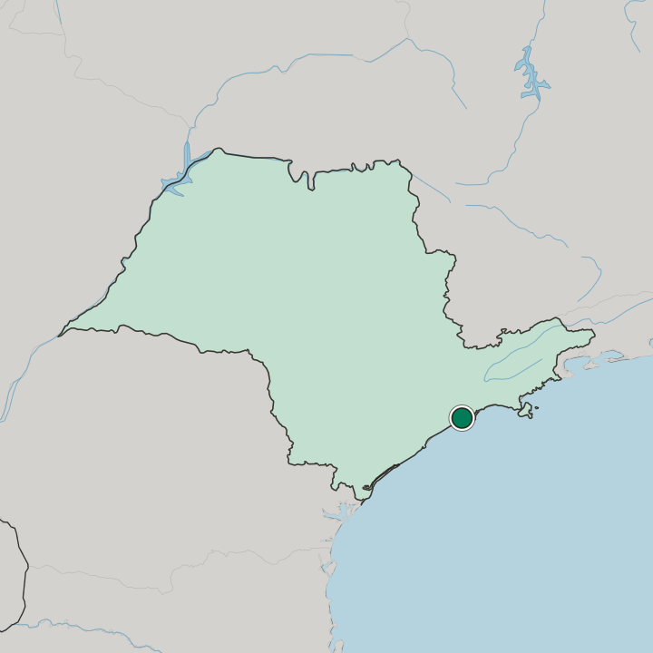 Map showing São Vicente — In São Paulo