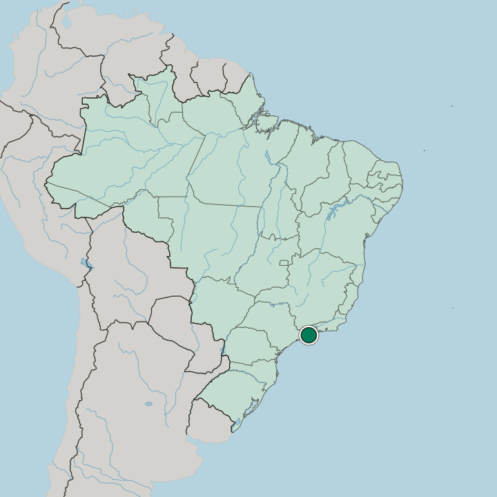 Map showing Ubatuba — In Brazil