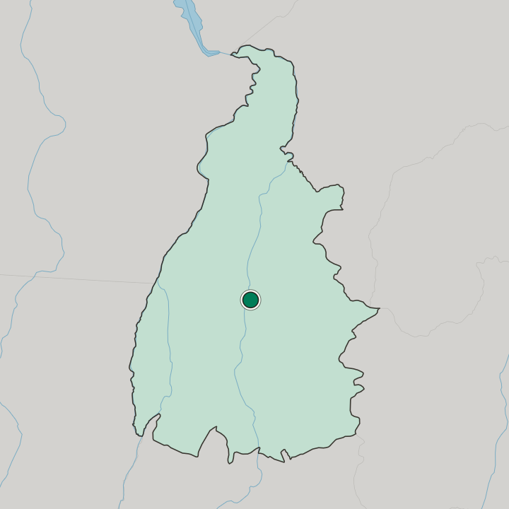 Map showing Palmas — In Tocantins