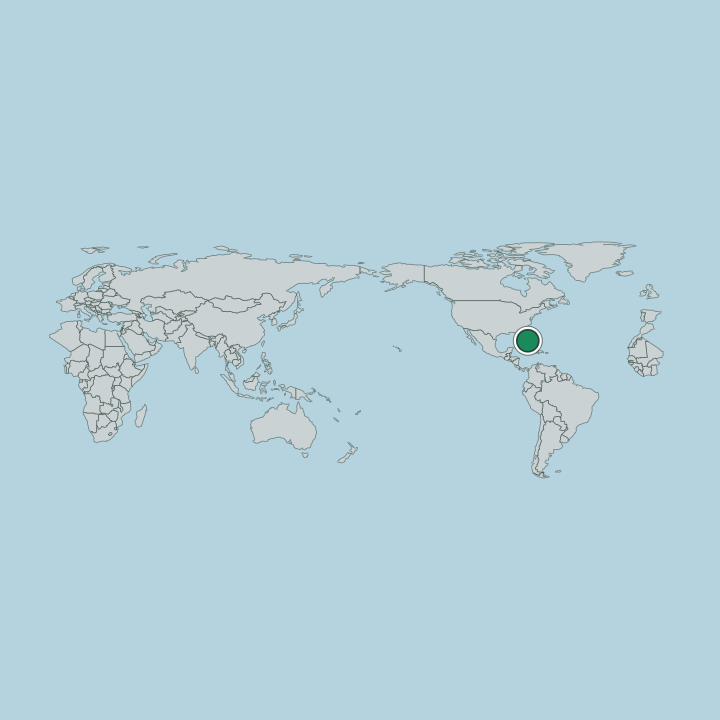 Map showing The Bahamas — Worldwide