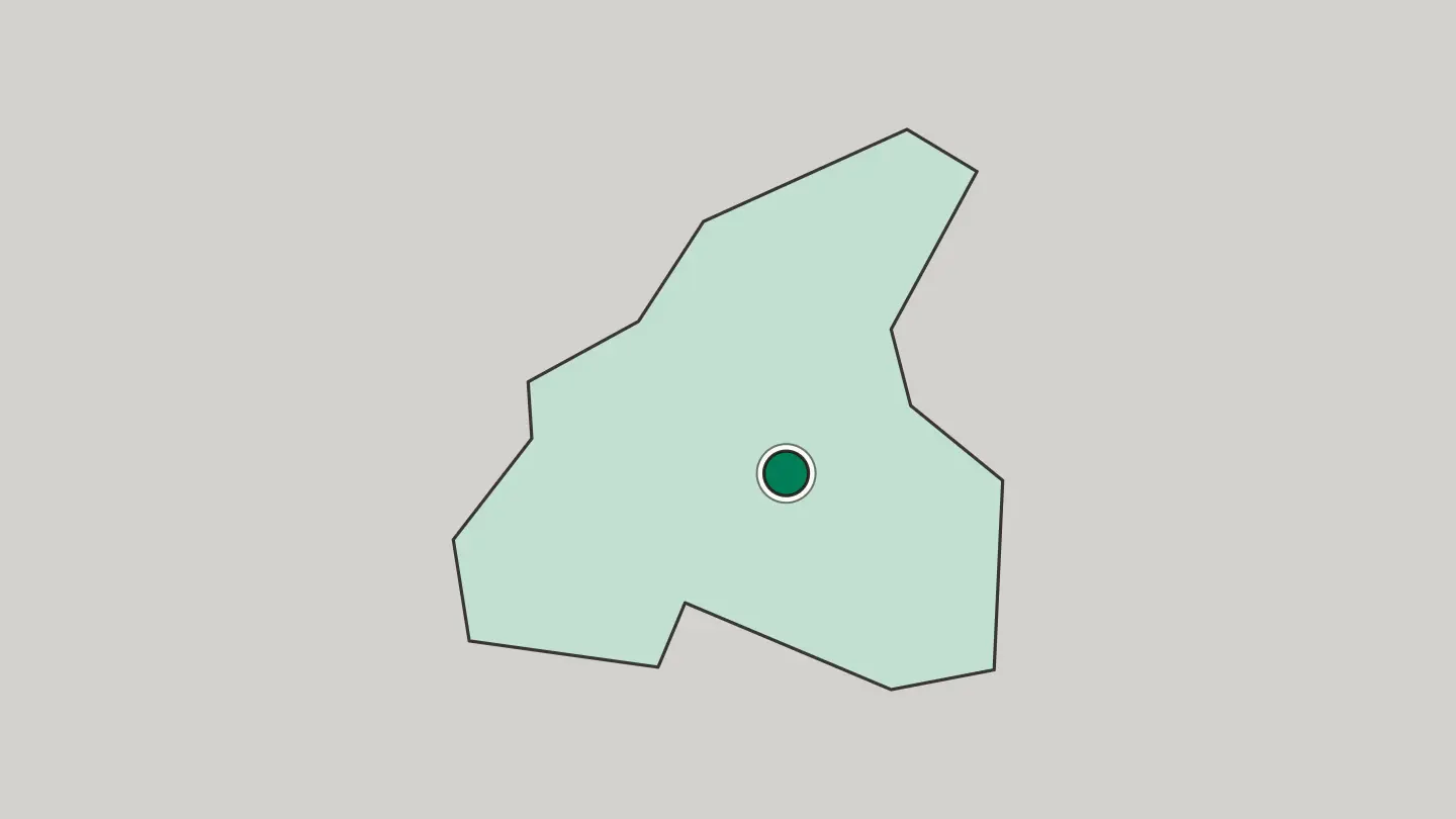 Map of Francistown in Botswana