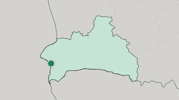 Map of Brest in Belarus