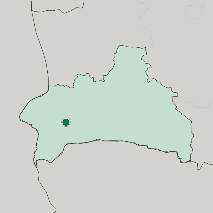 Map showing Kobryn — In Brest Oblast