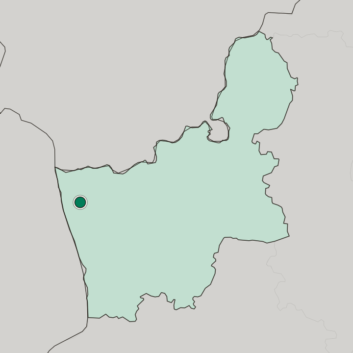 Map showing Hrodna — In Grodno Oblast