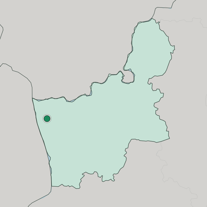 Map showing Hrodna — In Grodno Oblast