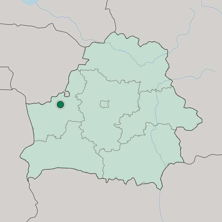Map showing Lida — In Belarus