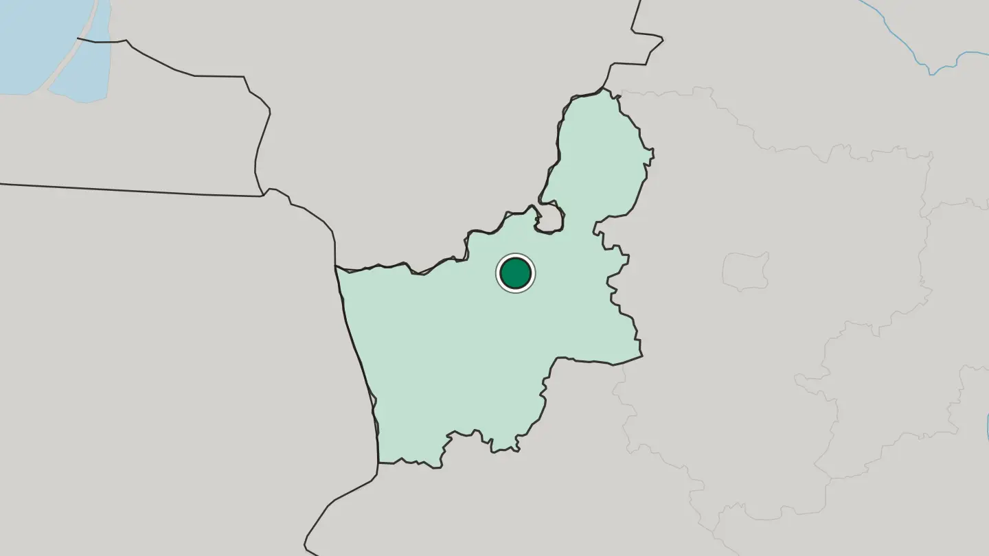 Map of Lida in Belarus
