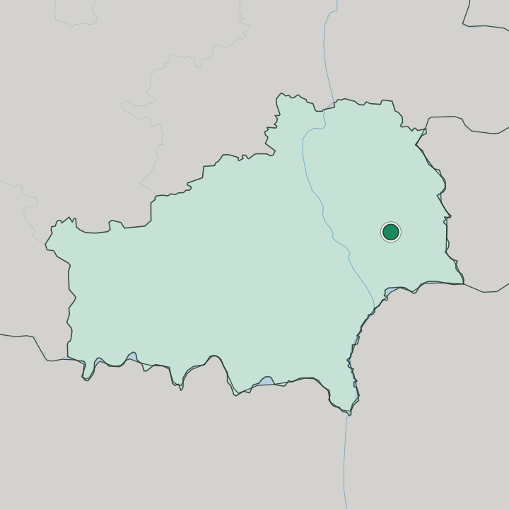Map showing Homyel' — In Homyel’ Voblasc’