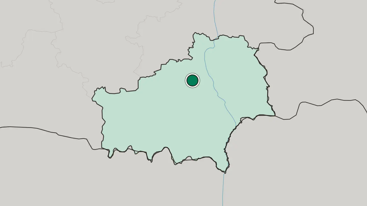 Map of Svetlogorsk in Belarus