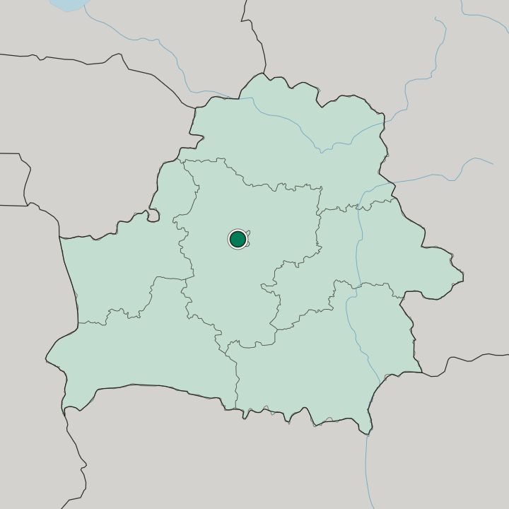 Map showing Minsk — In Belarus