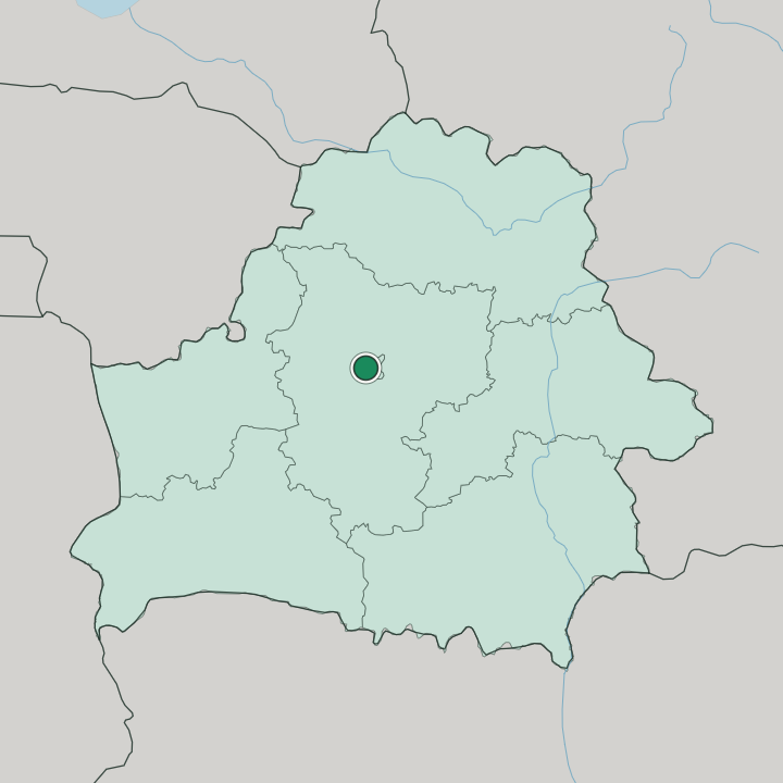Map showing Minsk — In Belarus