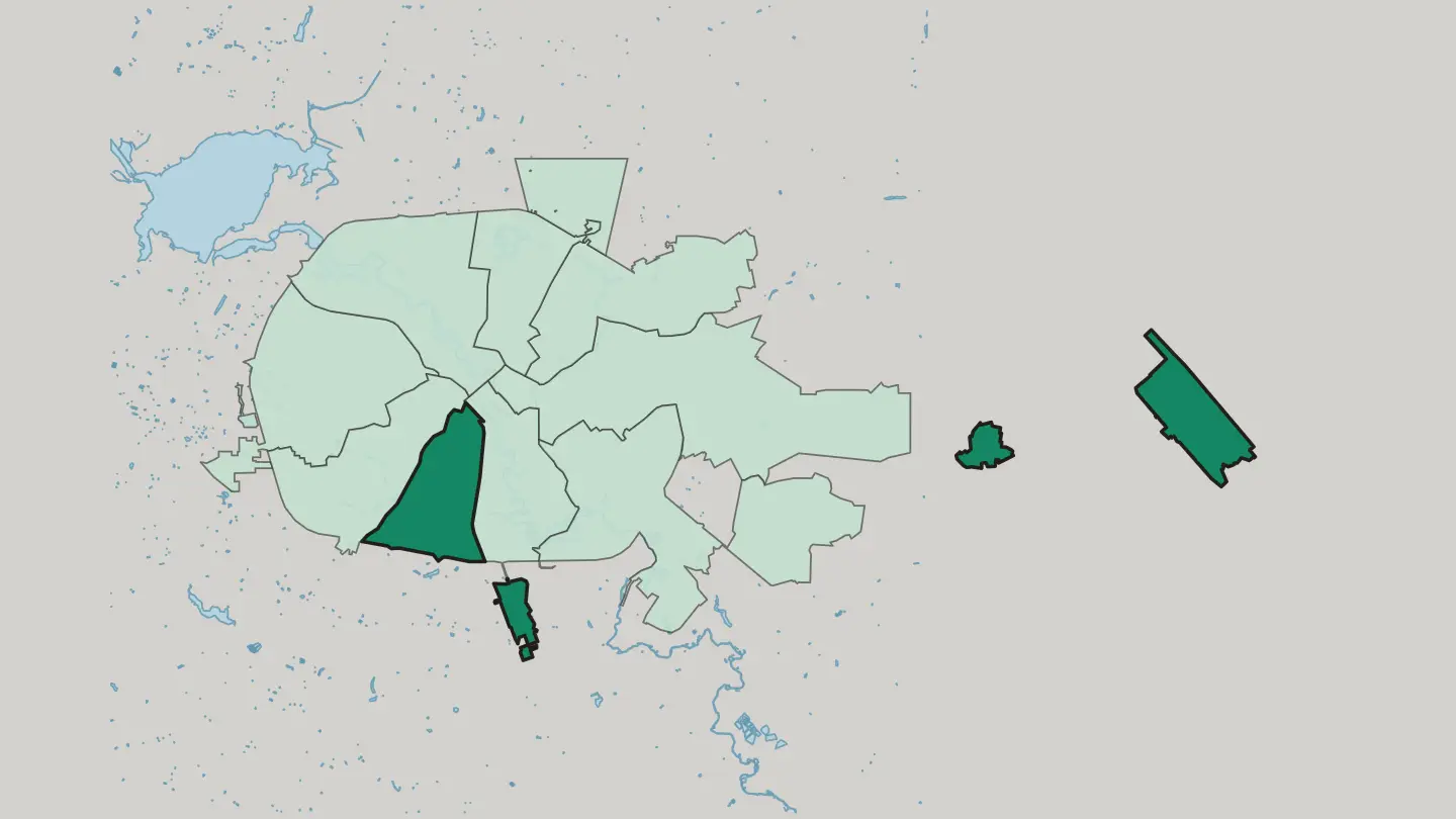 Map of Kastrychnitski District in Minsk