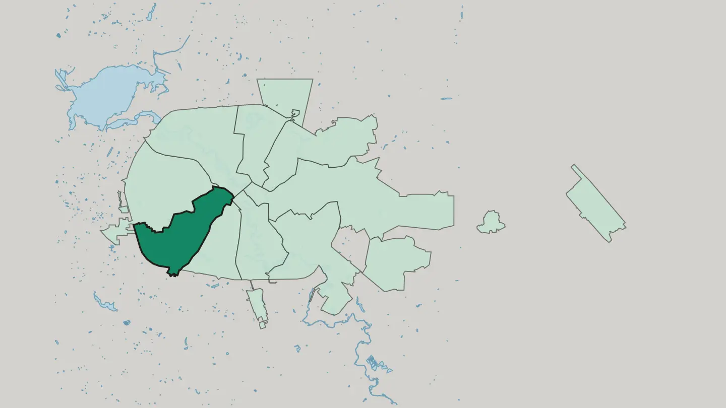 Map of Maskowski District in Minsk