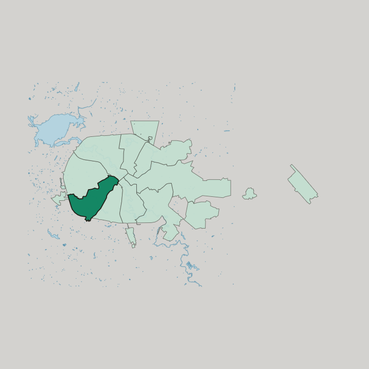 Map showing Maskowski District — In Minsk