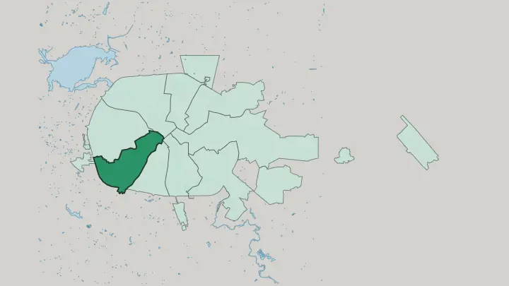 Map of Maskowski District in Minsk