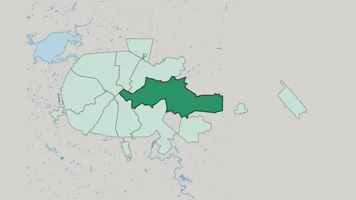 Map of Partyzanski District in Minsk
