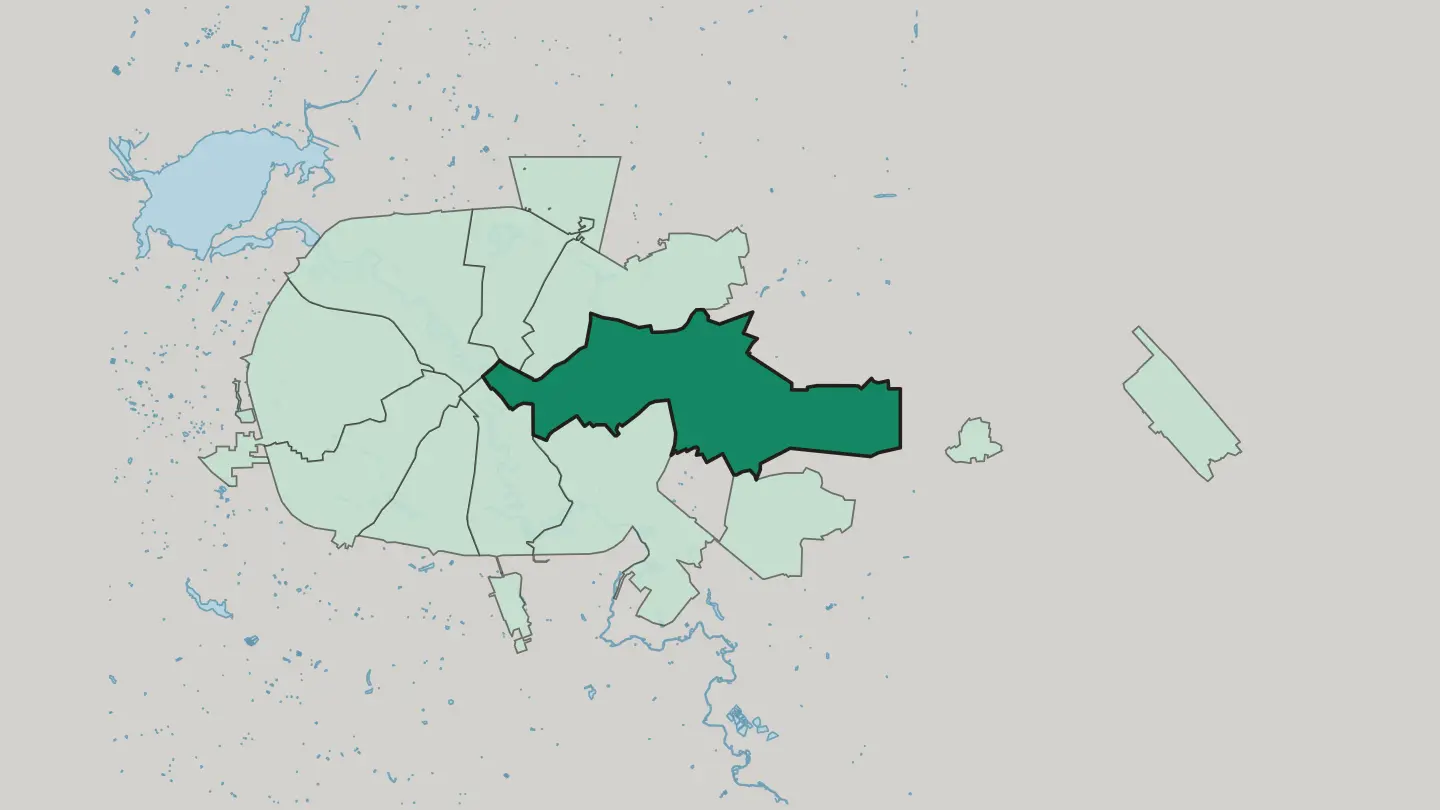Map of Partyzanski District in Minsk