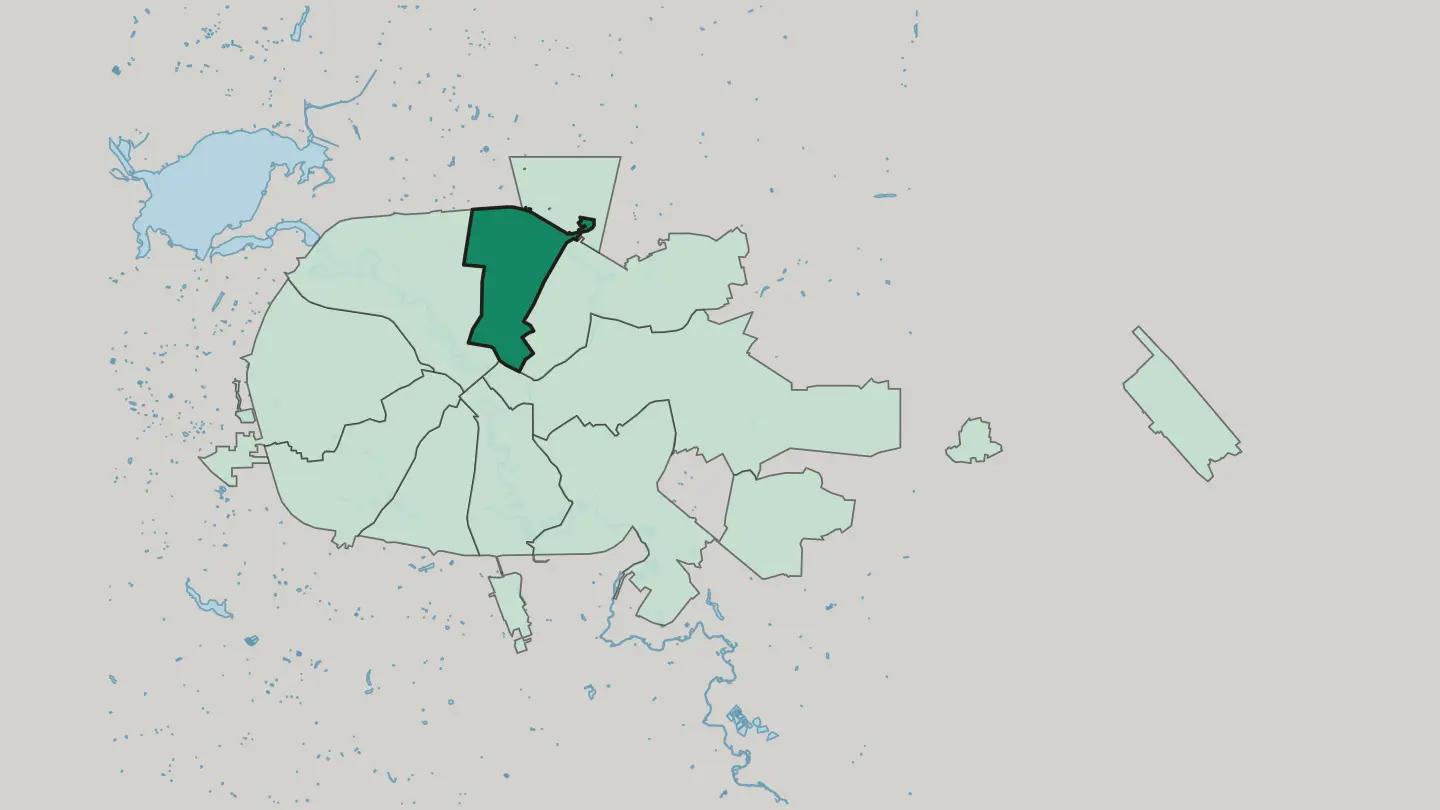 Map of Savyetski District in Minsk