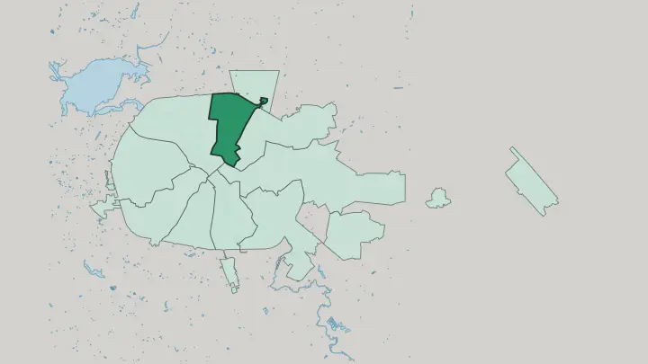 Map of Savyetski District in Minsk