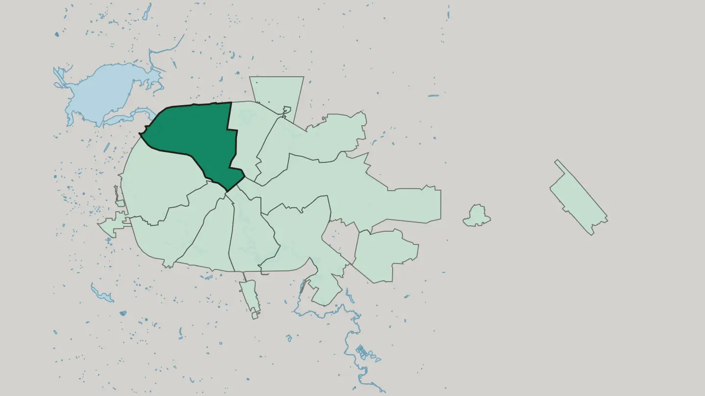 Map of Tsentralny District in Minsk