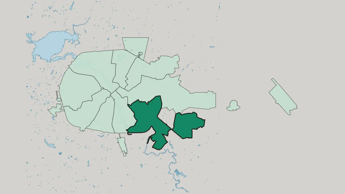 Map of Zavodski District in Minsk