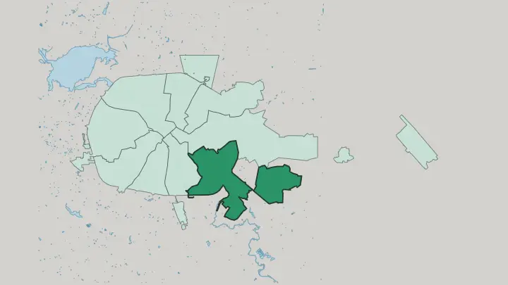 Map of Zavodski District in Minsk