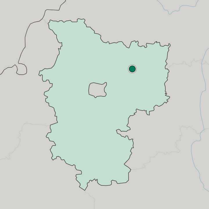 Map showing Barysaw — In Minsk Oblast