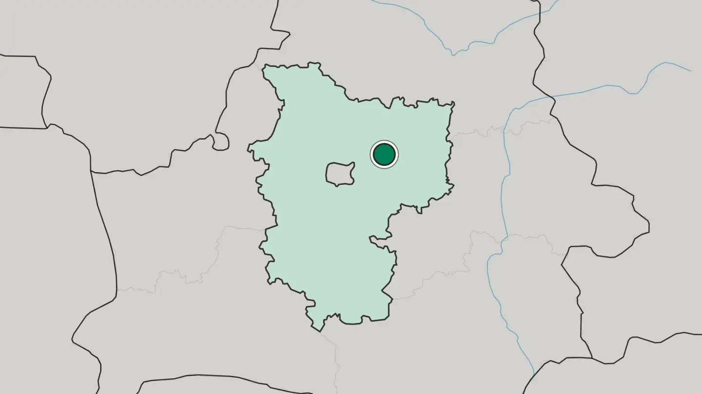 Map of Horad Zhodzina in Belarus