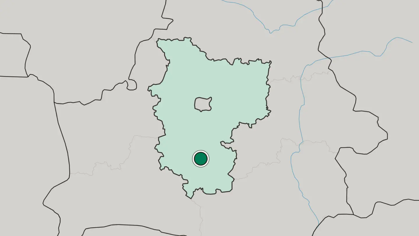 Map of Slutsk in Belarus