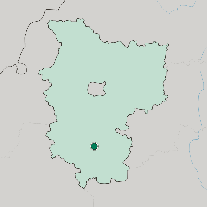Map showing Slutsk — In Minsk Oblast