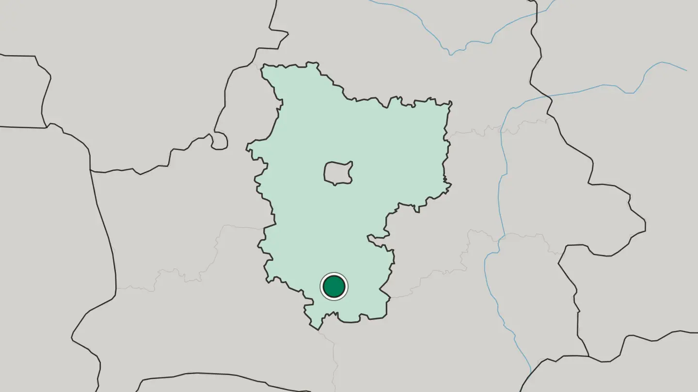 Map of Soligorsk in Belarus