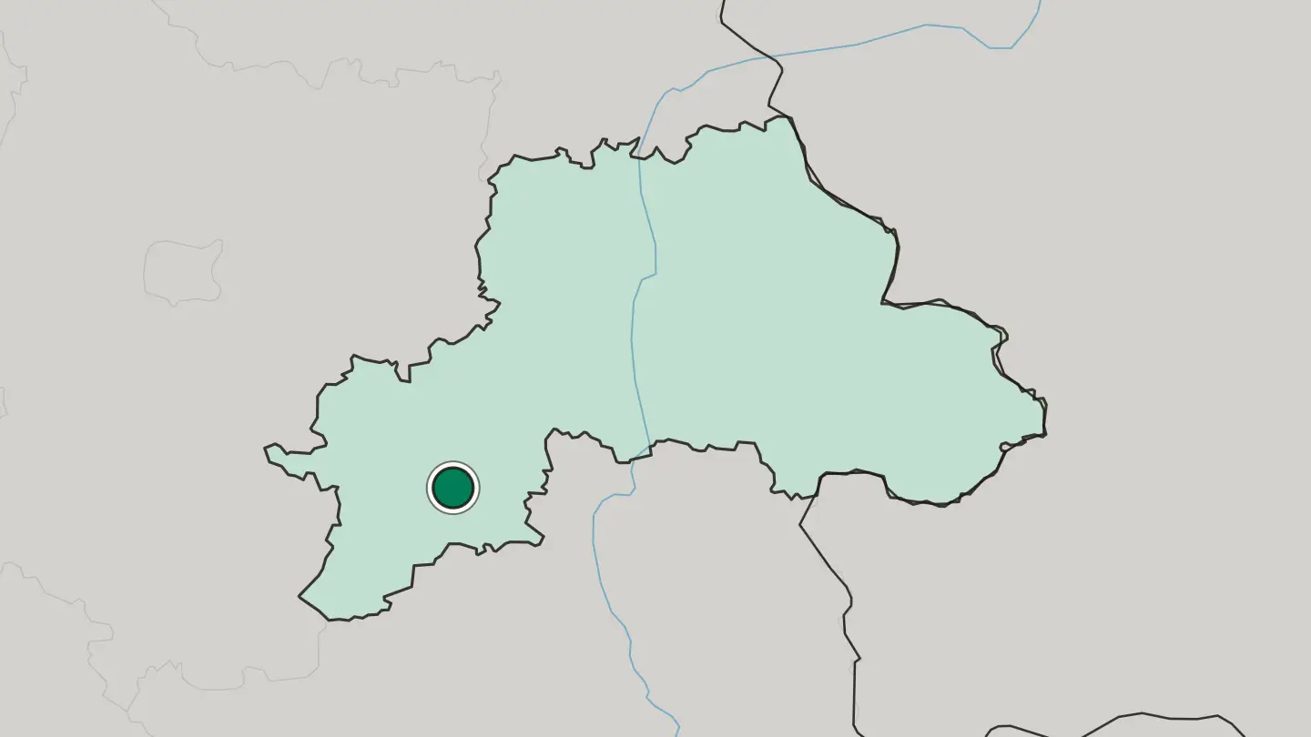 Map of Bobruysk in Belarus