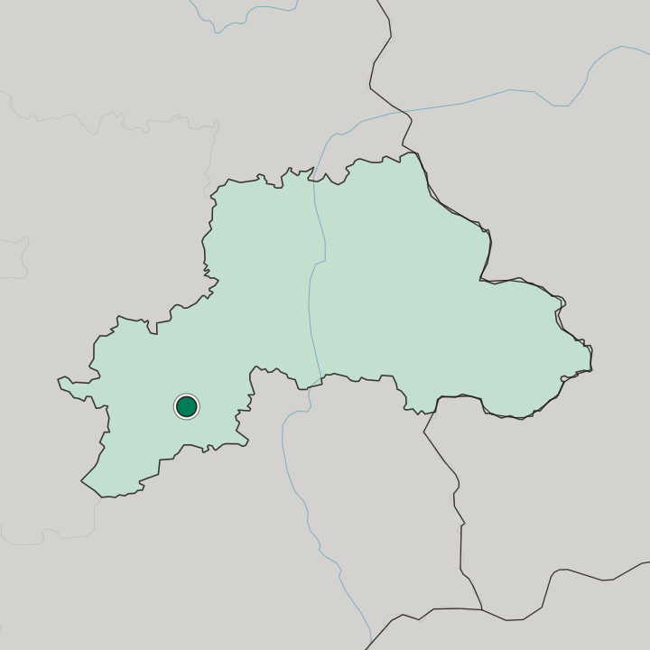 Map showing Bobruysk — In Mogilyov Oblast