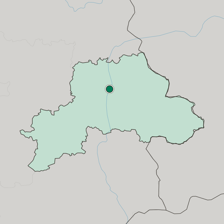 Map showing Mahilyow — In Mogilyov Oblast