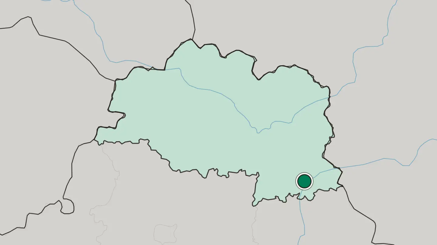 Map of Orsha in Belarus