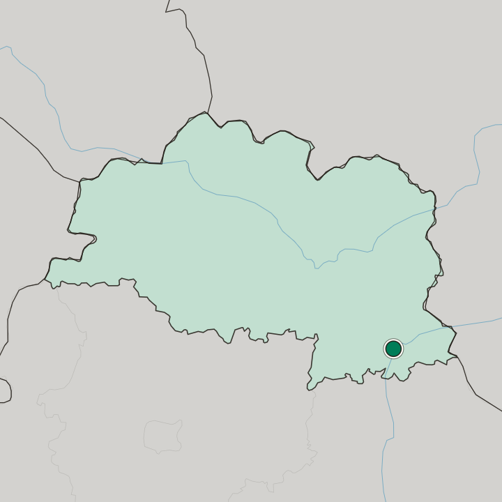 Map showing Orsha — In Vitebsk Oblast
