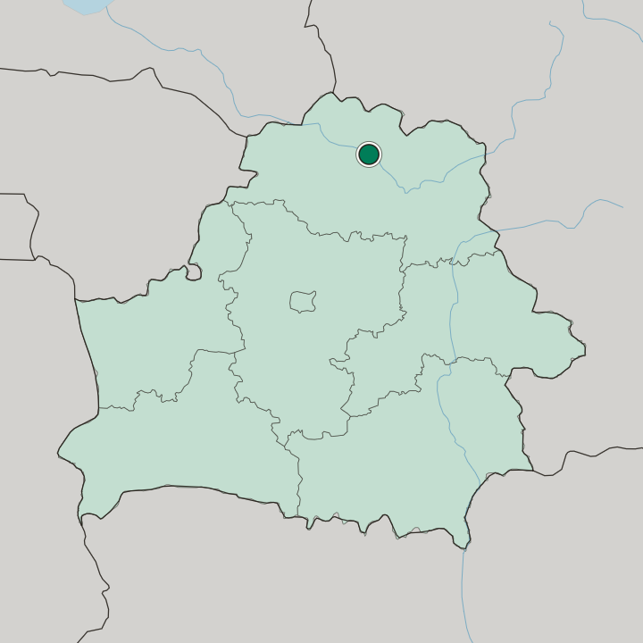 Map showing Polotsk — In Belarus
