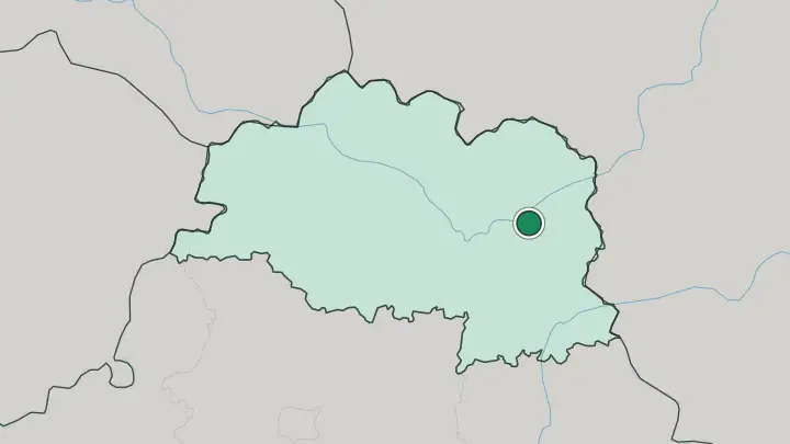 Map of Vitebsk in Belarus
