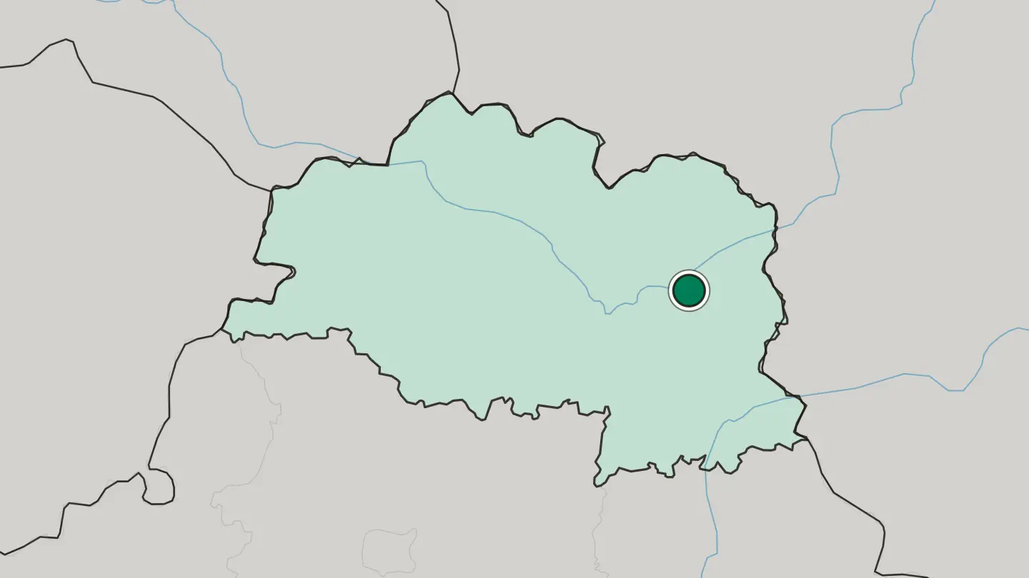 Map of Vitebsk in Belarus
